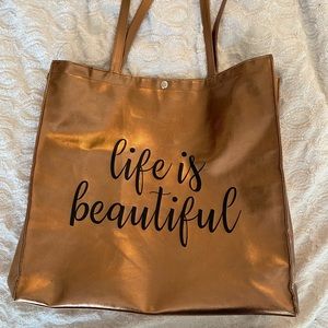Life is Beautiful Large Tote